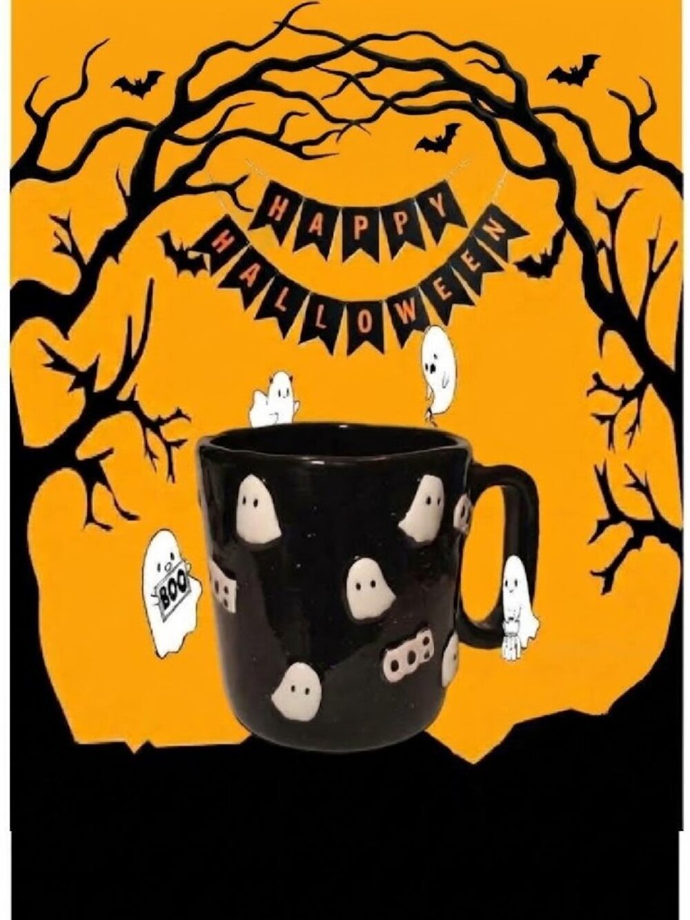 Ceramic Ghost Coffee Mug - Halloween